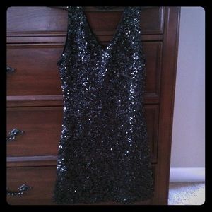 Black sequin mini