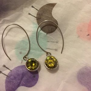 Silver crystal earring
