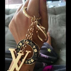 Monogram bag charm