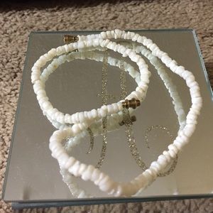White beach coral necklace