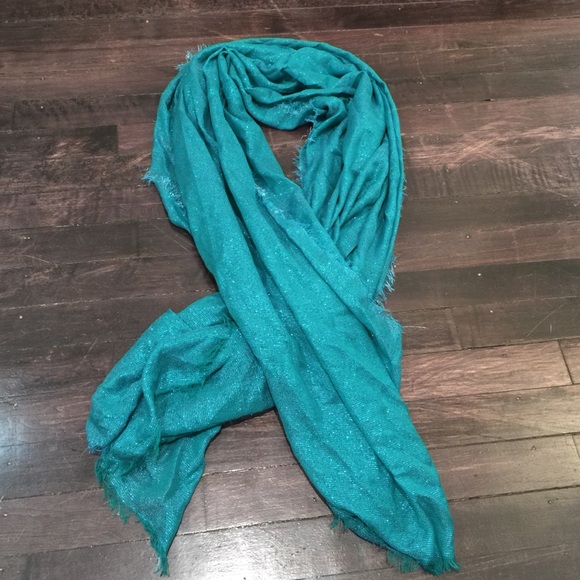Green and teal scarf