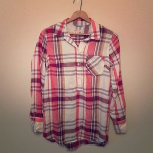 Merona tunic style flannel size small