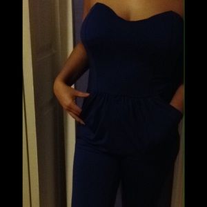 Blue jumpsuit