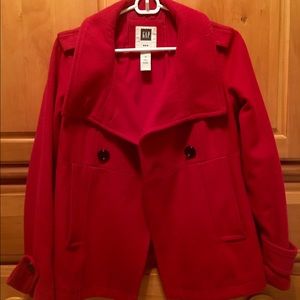 GAP Vibrant Red Peacoat