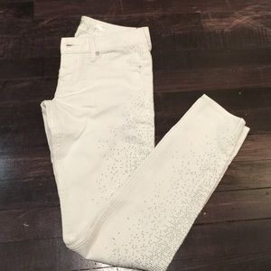 White embellished jegging