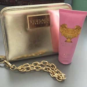 VERSACE BRIGHT CRYSTAL LOTION AND CLUTCH