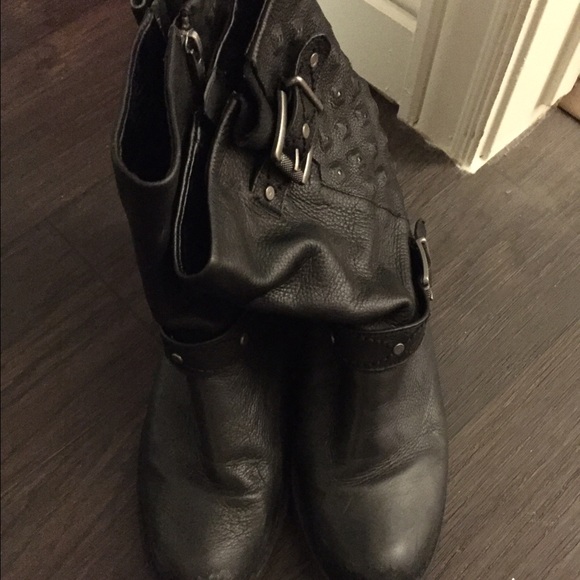 Sam Edelman Mid Calf Bevin Leather Biker Boots