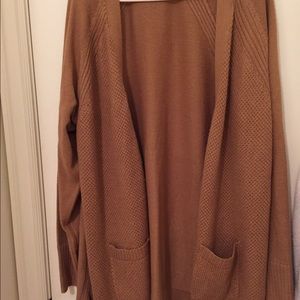 Mustard Brown Long Cardigan (NWOT)