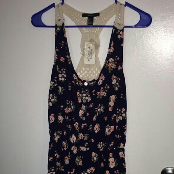 Navy/Coral Jumpsuit (Size:Medium)