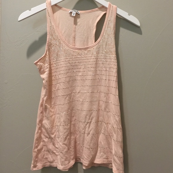 Blush embellished tank