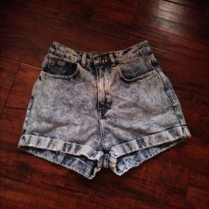 American Apparel High Waist Cuff Shorts