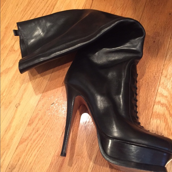 YSL Black Lady Ascot Boots