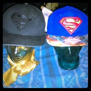 Lot of two snap back Superman hats never worn