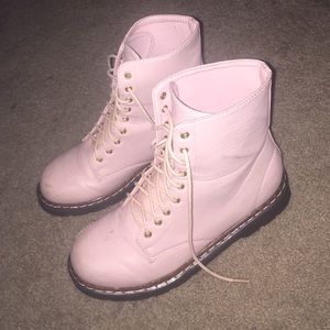 Pink used combat boots