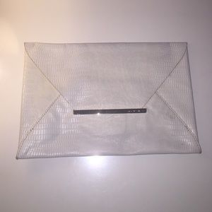 White BCBG Envelope Clutch