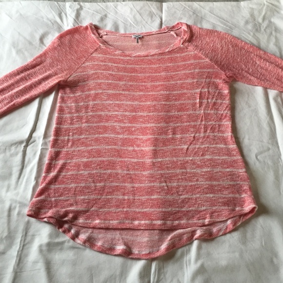 NWOT Splendid Pink and White Sweater/Top