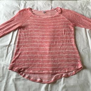 NWOT Splendid Pink and White Sweater/Top