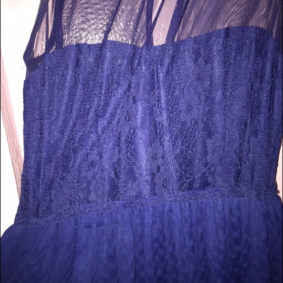 Lace plus dots blue Dress!