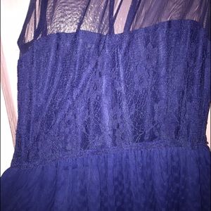 Lace plus dots blue Dress!