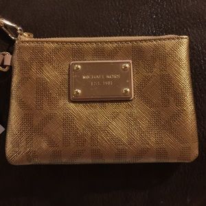 Michael kors gold wristlet nwt