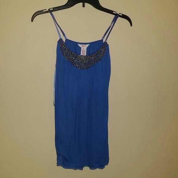 Embellished Blue Cami. (Size: Small)