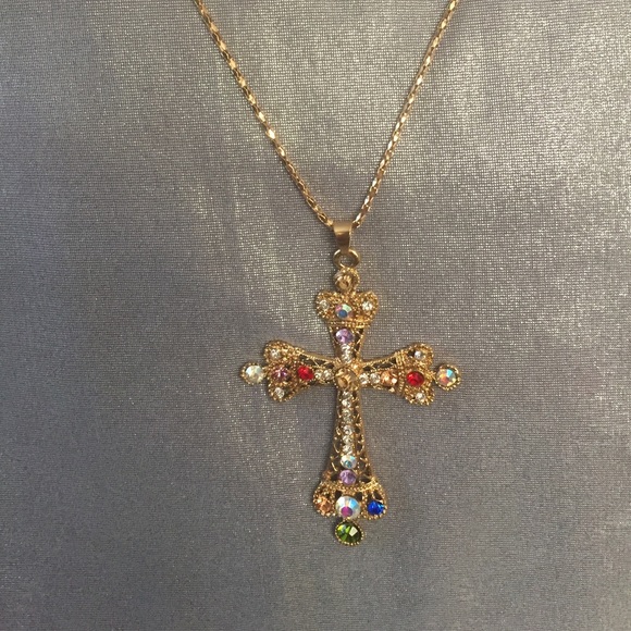 Cross of Many Colors Pendant
