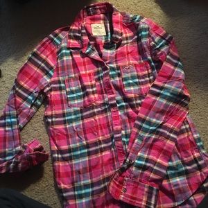 Pink plain flannel