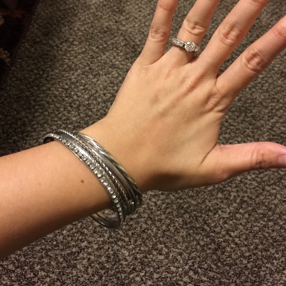 Five bangles set silver - Picture 2 of 2