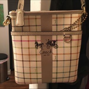 Coach signature stripe crossbody bag