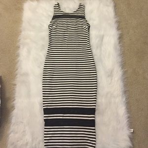 NWOT Striped Midi Mesh Dress