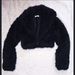 90s Monster Faux Fur Cropped Jacket