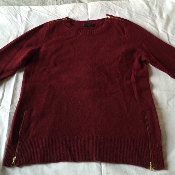 Jcrew Double Zip Sweater