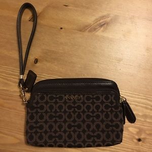 Coach Madison wristlet in brown