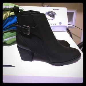 Black Leather Booties
