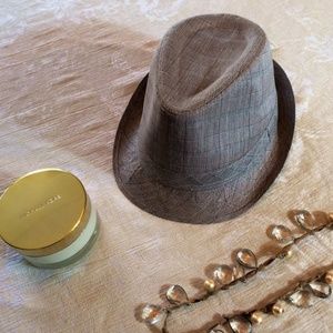 NWT plaid fedora hat L/XL