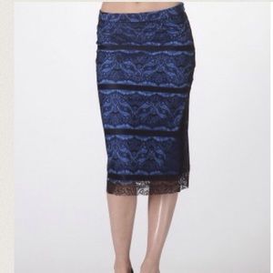 Blue lace skirt