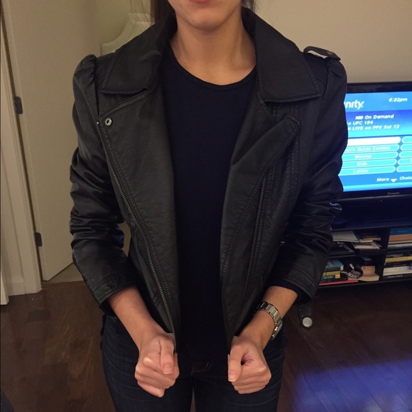 H&M faux leather jacket