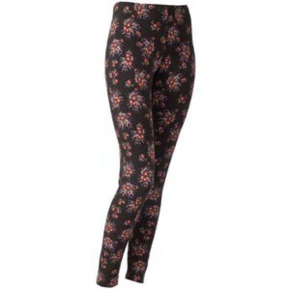 LC Lauren Conrad floral leggings sz m