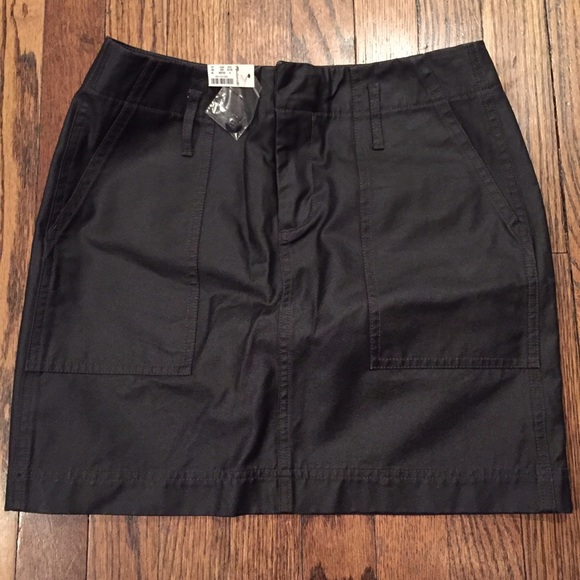 Madewell black coated mini skirt never worn