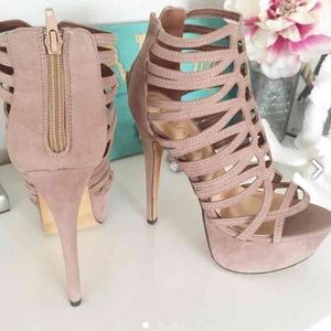 Taupe/Tan gladiator style heels