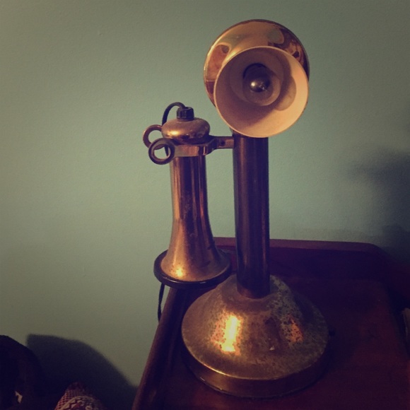 Old telephone lamp/light.
