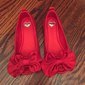 Red peep toe with bow detail!