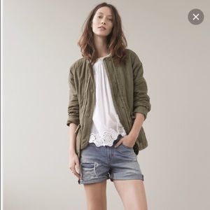 Madewell XS quilted military inspired jacket