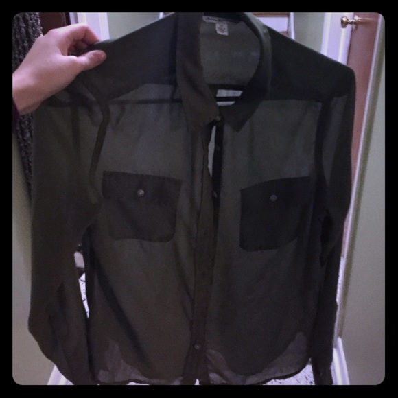 American eagle see through blouse