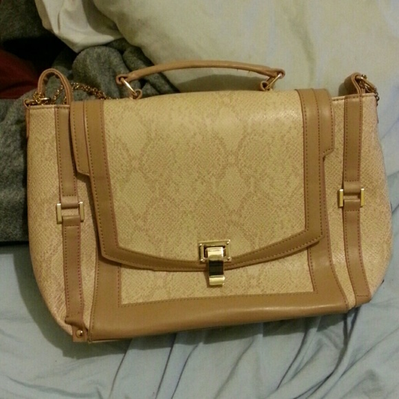 Justfab Nude Snake print Satchel