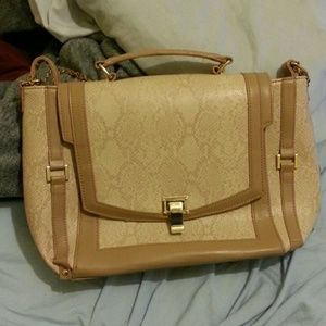 Justfab Nude Snake print Satchel
