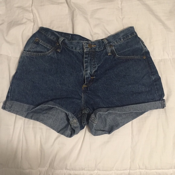 High Rise Blue Jean Shorts