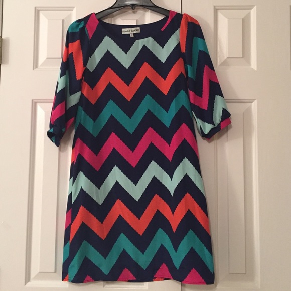 Chevron shift dress