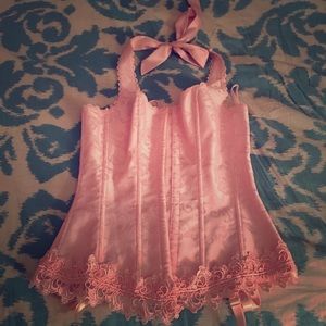 Fredricks of hollywood pink corset