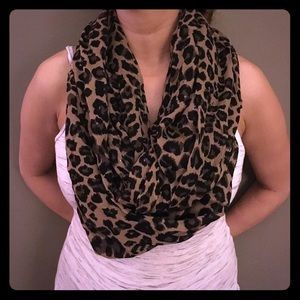 Leopard print infinity scarf